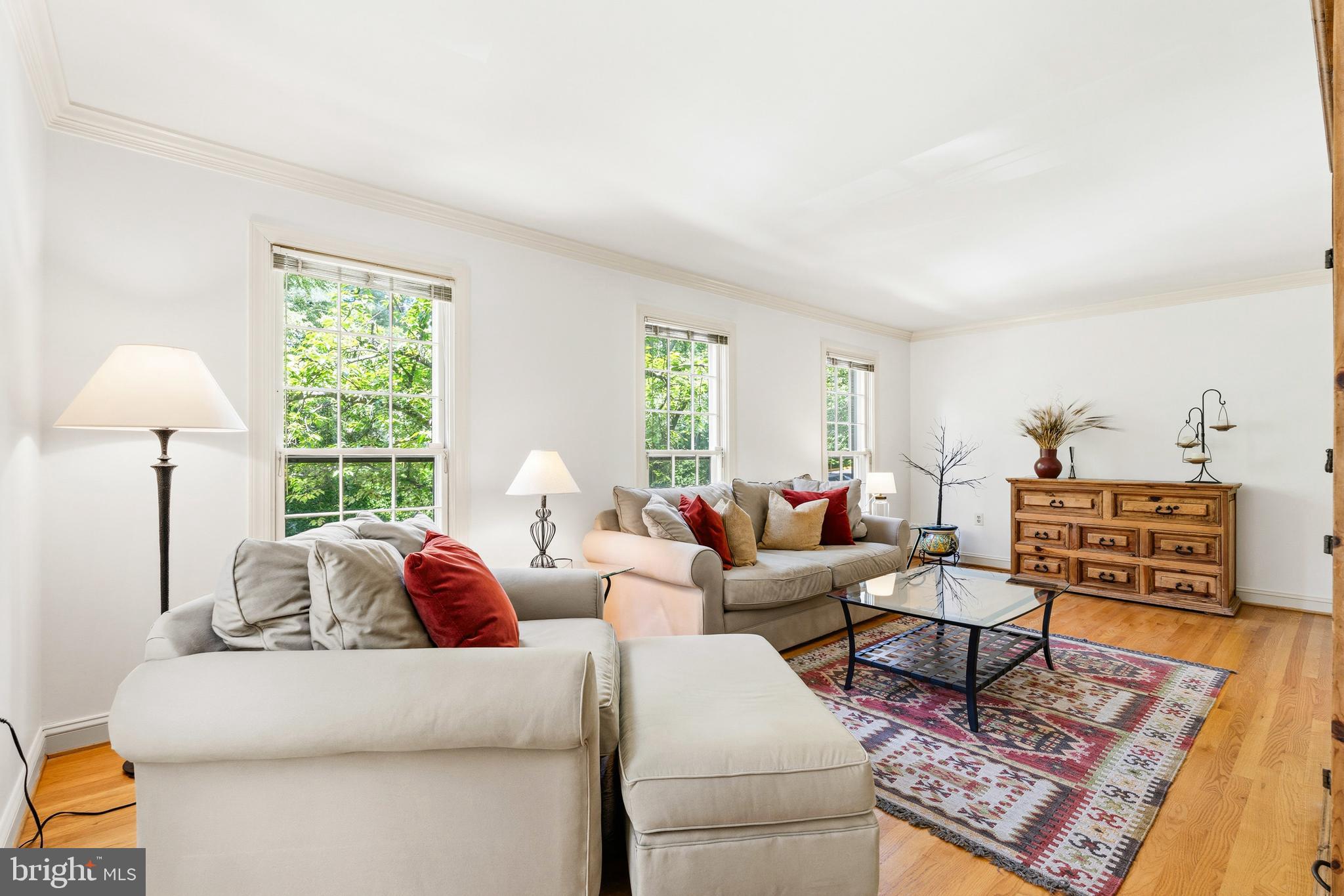 6518 Milva Lane Springfield, VA 22150 - Photo 5 of 55 Spacious living room with gleaming hardwood floors