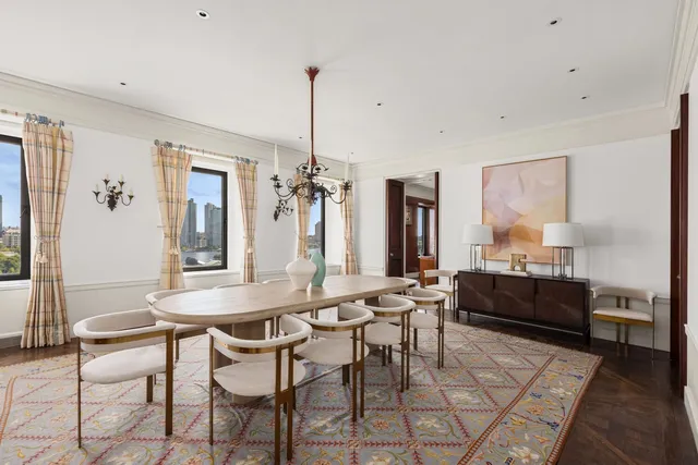 a living room with a couch and a table