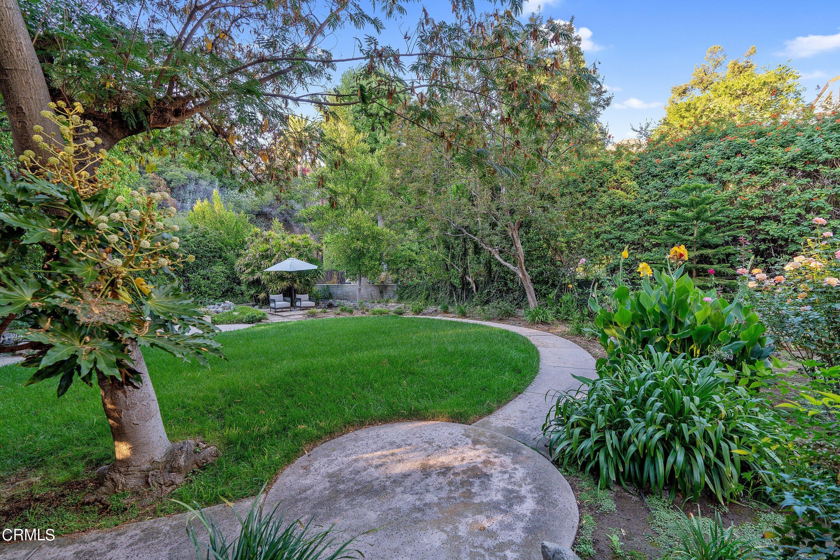 1637 Valley View Road Glendale, CA 91202 - Photo 64 of 66 a view of a garden with plants and large trees