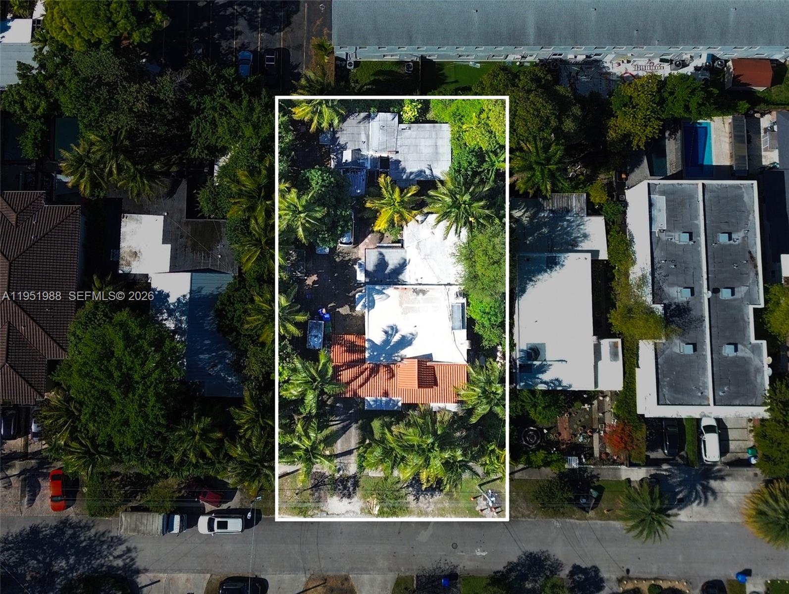 an aerial view of multiple house