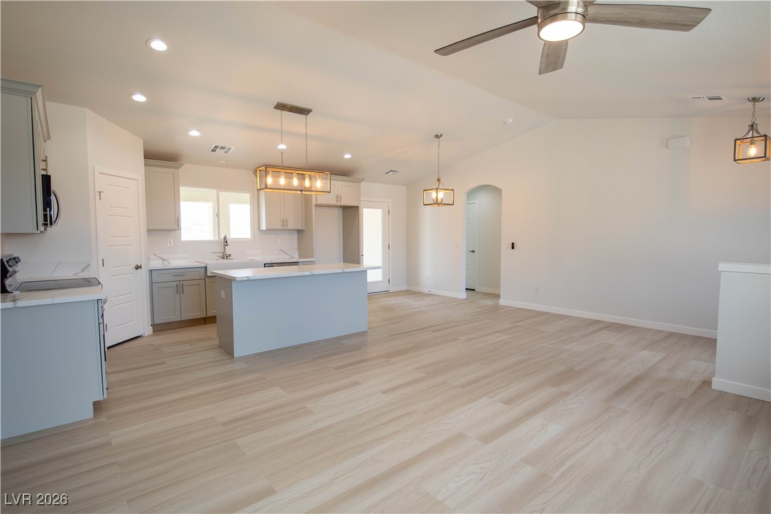 3925 North Mayfield Ranch Road Pahrump, NV 89060 - Photo 5 of 30 View of the Kitchen, Great, and Dining Area