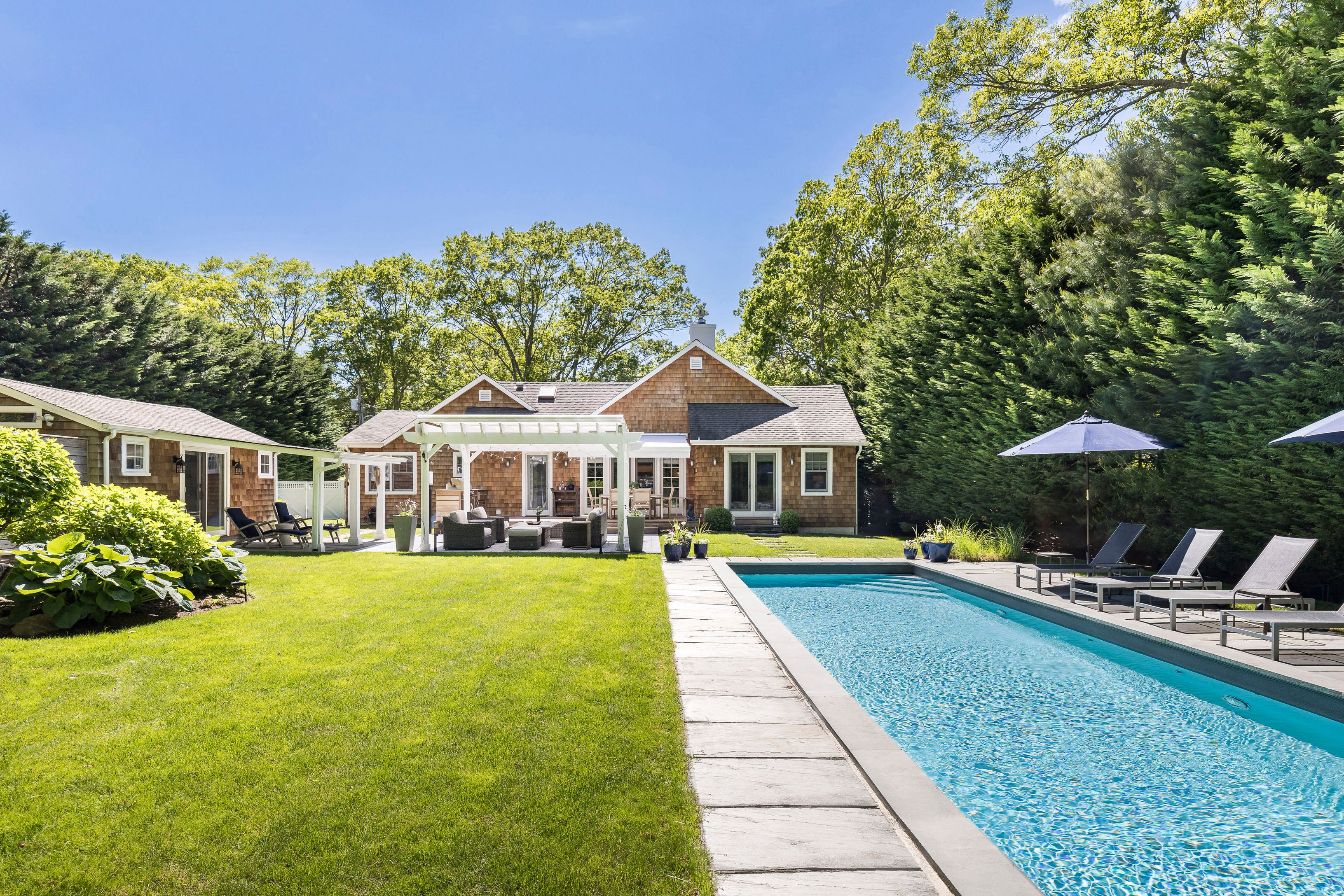 29 Denison Road Sag Harbor, NY 11963 - Photo 17 of 20 Pool with Lush Landscaping