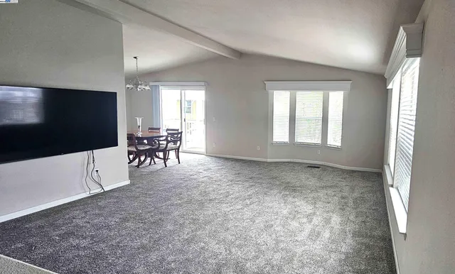 en view interior of a house and livingroom with furniture