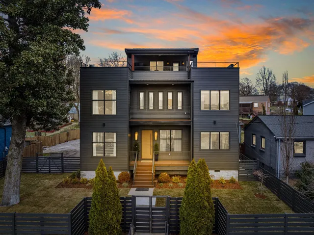 a front view of a house with balcony