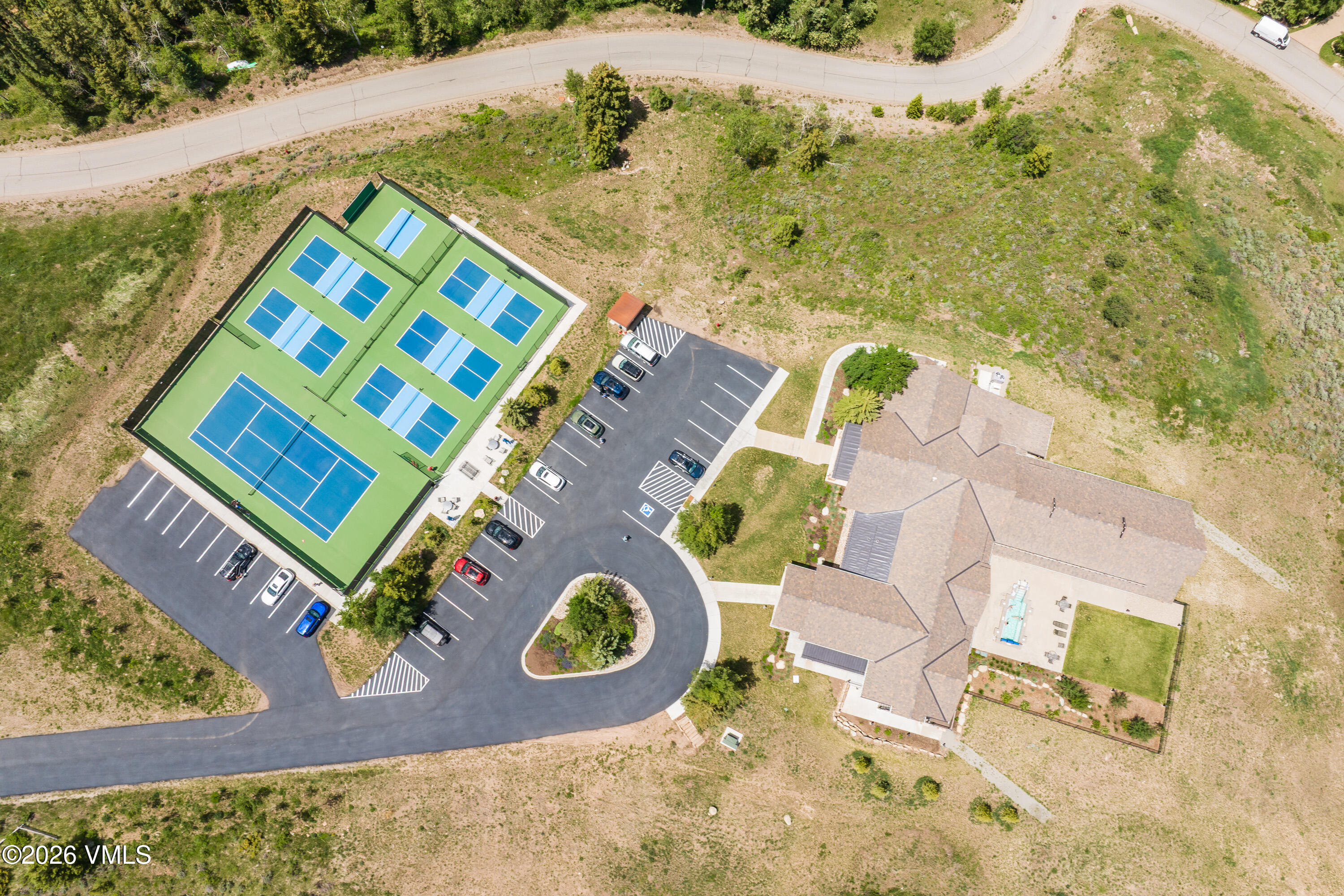 500 Little Andorra Road Edwards, CO 81632 - Photo 11 of 14 an aerial view of a house with a swimming pool