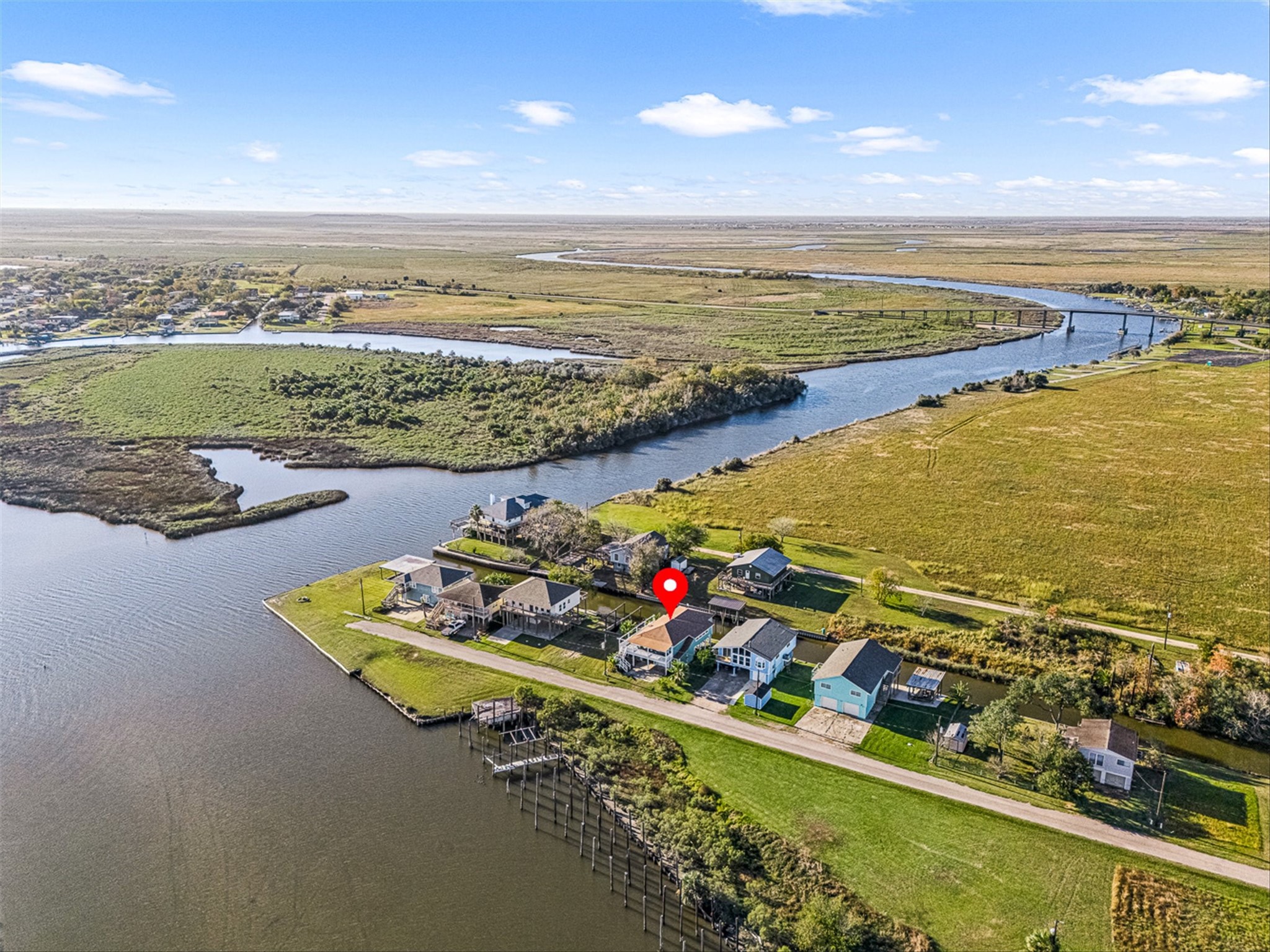159 Garth Street Freeport, TX 77541 - Photo 13 of 42 an aerial view of a ocean beach and an ocean
