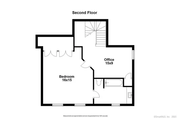 a living room with furniture and a ceiling fan