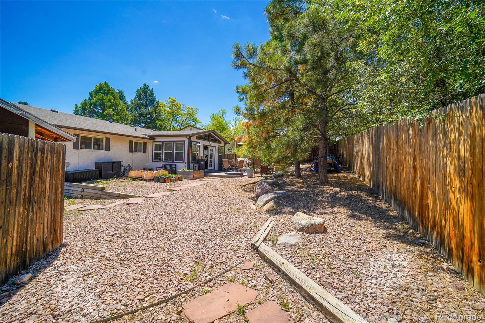 806 Paradise Lane Colorado Springs, CO 80904 - Photo 31 of 45 a view of a yard with wooden fence