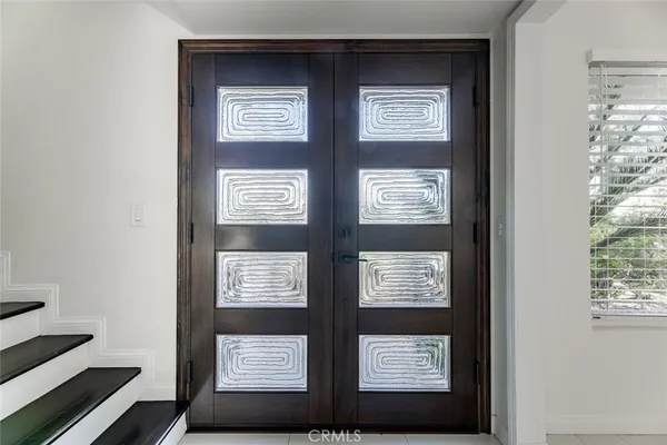 a view of front door of house