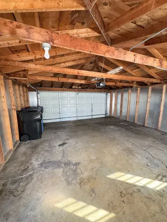 a view of a garage