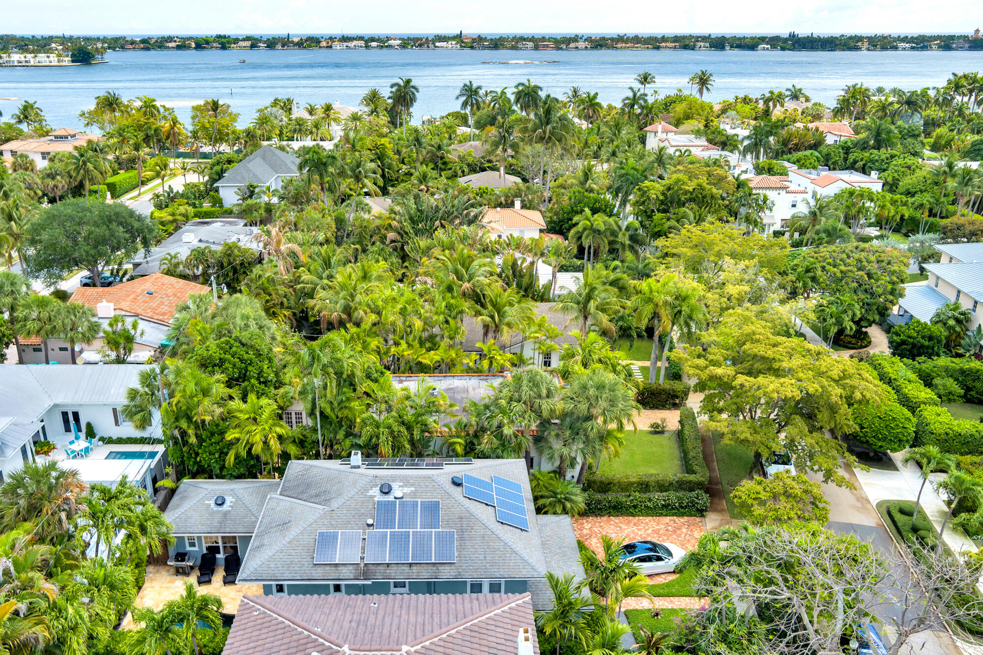 205 Westminster Road West Palm Beach, FL 33405 - Photo 32 of 37 an aerial view of a house with a garden and lake view