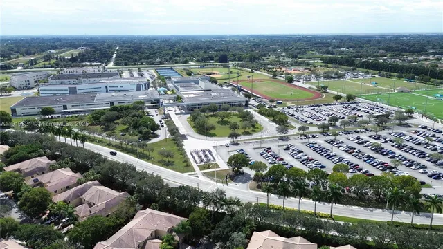 an aerial view of multiple house