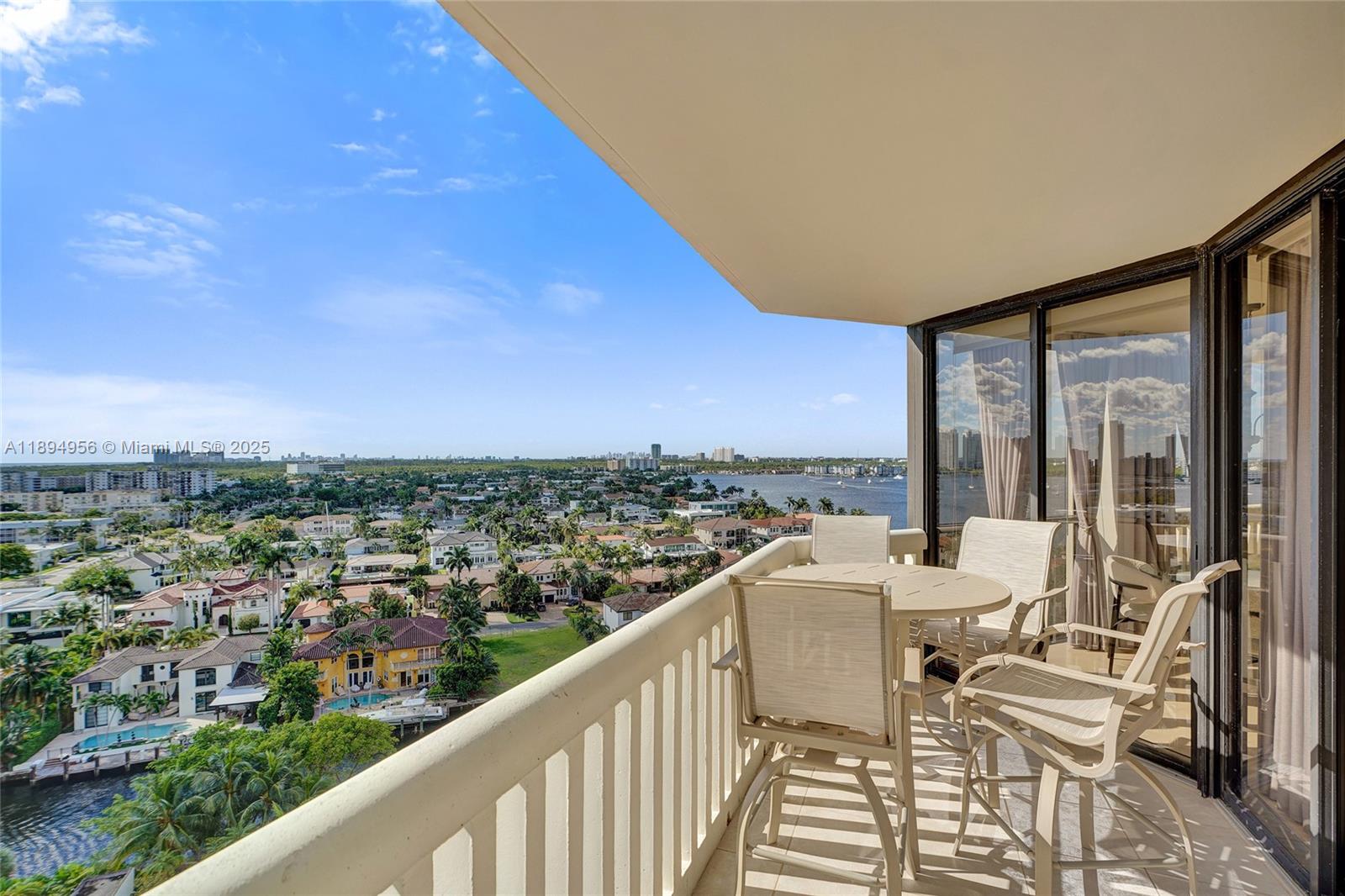 1000 East Island Boulevard, Unit 1403 Aventura, FL 33160 - Photo 15 of 99 Living Room Balcony