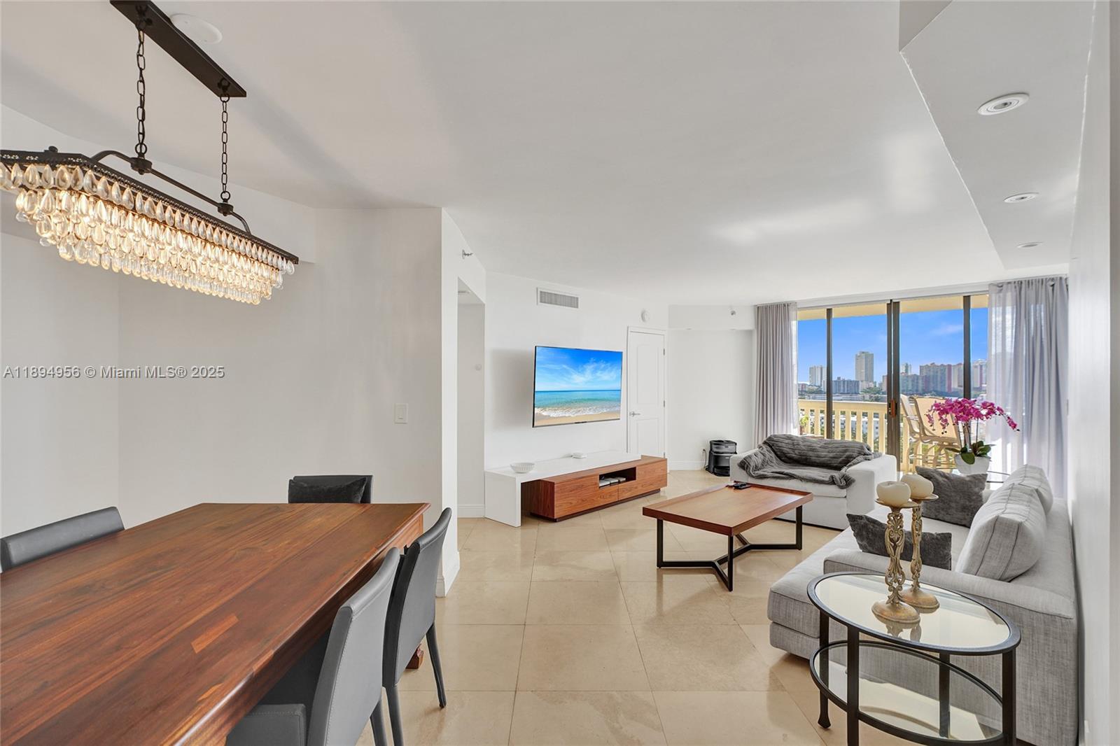 1000 East Island Boulevard, Unit 1403 Aventura, FL 33160 - Photo 8 of 99 Dining Area + Living Room