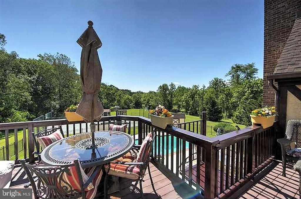 1075 Eagle Road Newtown, PA 18940 - Photo 3 of 53 Scenic Balcony Views & Rear Yard With Sports Pool