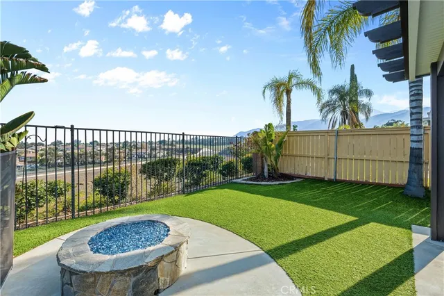 a view of a backyard with a garden
