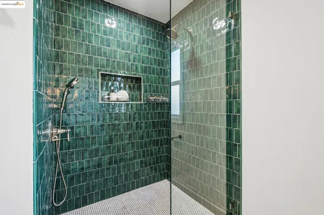 a view of a backyard with sitting area