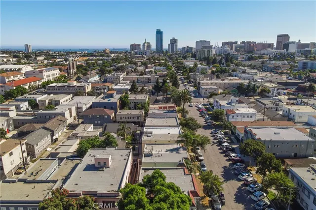 an aerial view of a city with lots of residential buildings