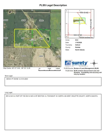 $1 | 53 1/2 Avenue, Rolla, ND 58363