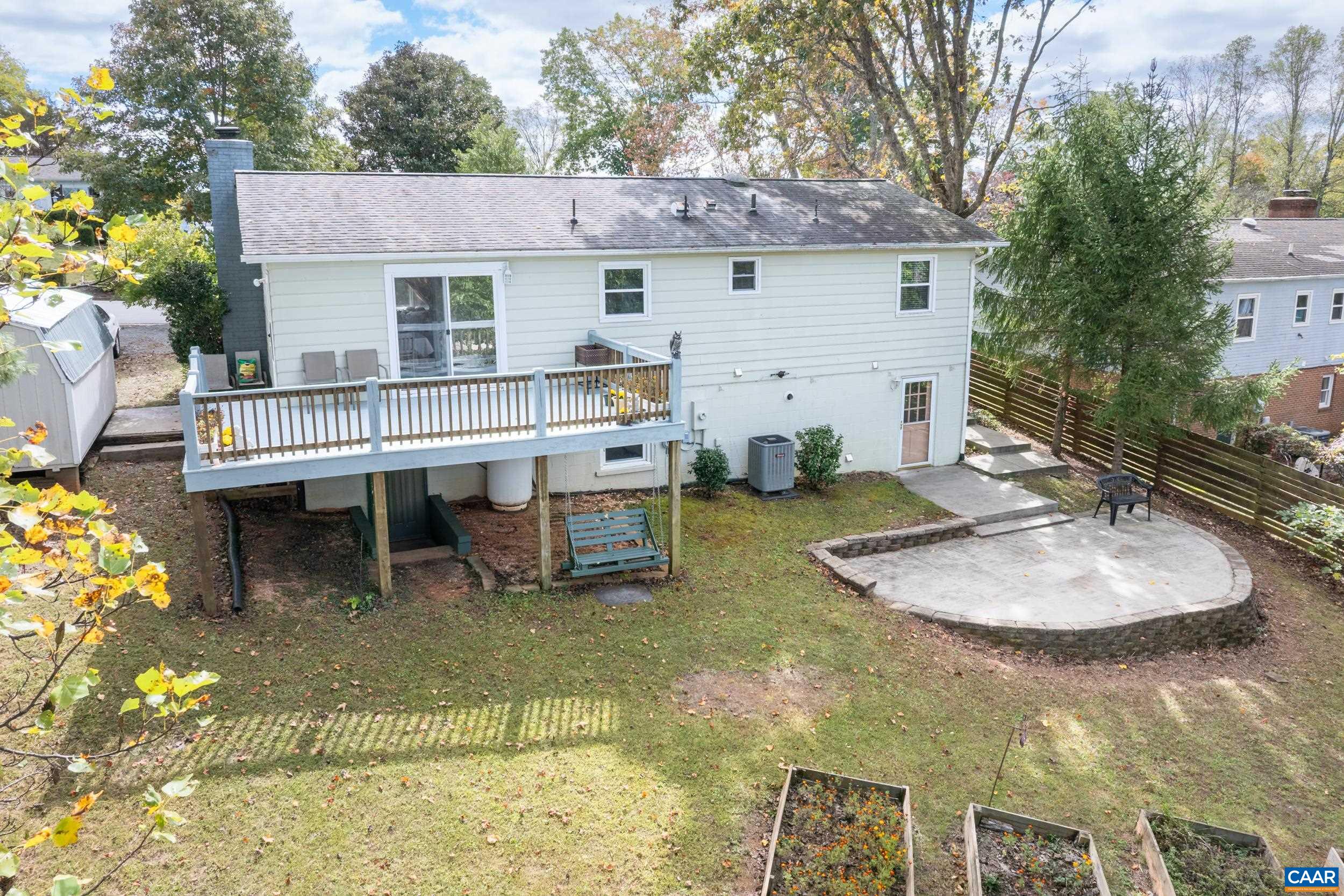 518 Jester Lane Charlottesville, VA 22911 - Photo 44 of 53 a backyard of a house with yard and outdoor seating