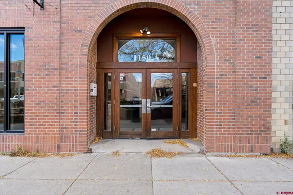 a view of entrance door of the building