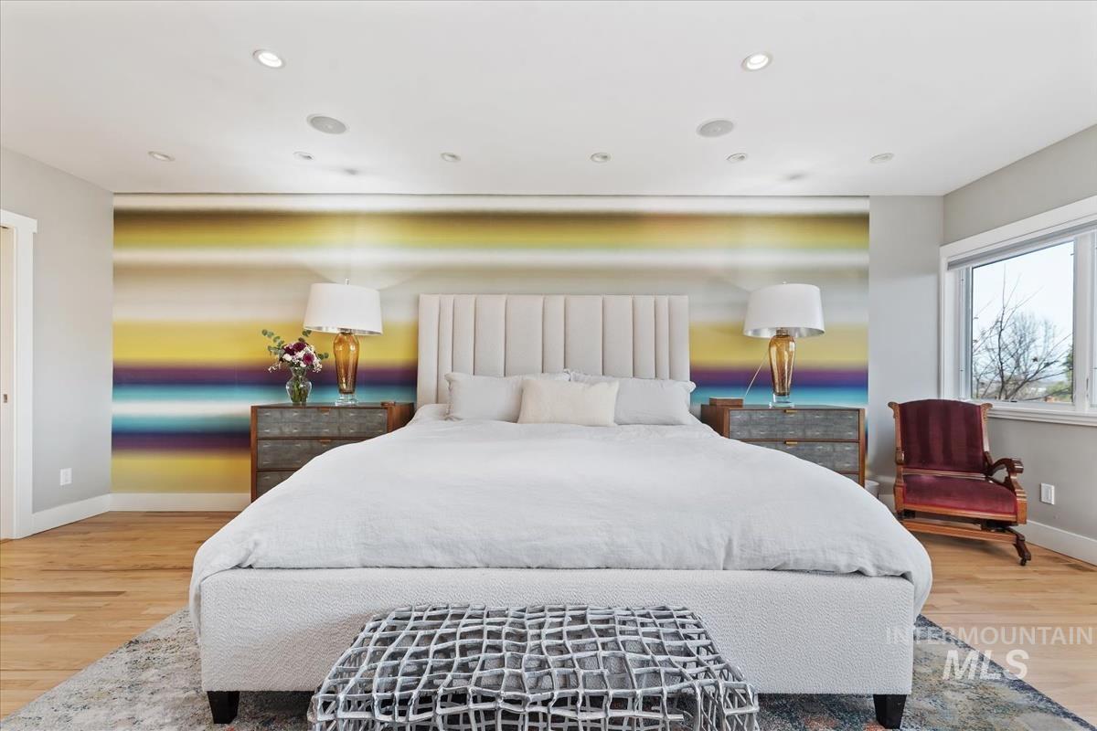 4814 Roberts Road Boise, ID 83705 - Photo 24 of 50 Bedroom featuring light wood-type flooring and recessed lighting