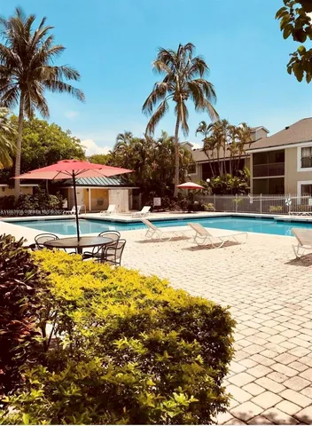 a view of swimming pool with outdoor space