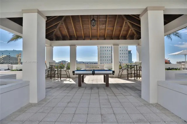 a view of dining room with furniture