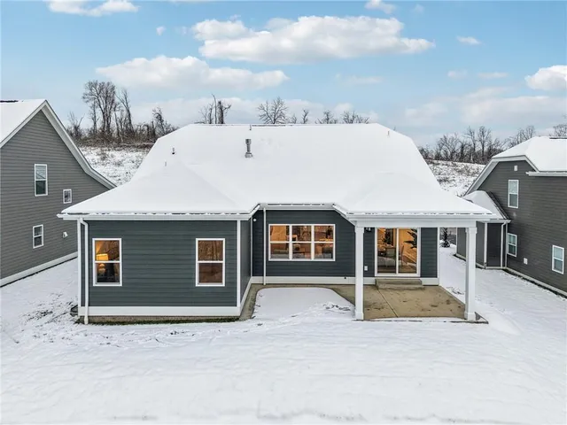 a house with trees in front of it