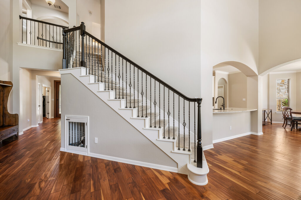 12801 Little Dipper Path Austin, TX 78732 - Photo 12 of 29 a view of entryway and hall with wooden floor