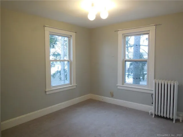 an empty room with a window