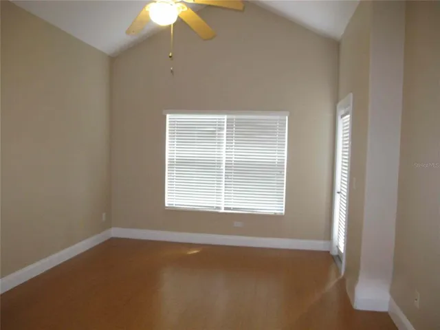 an empty room with a window