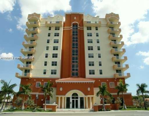 a front view of a building