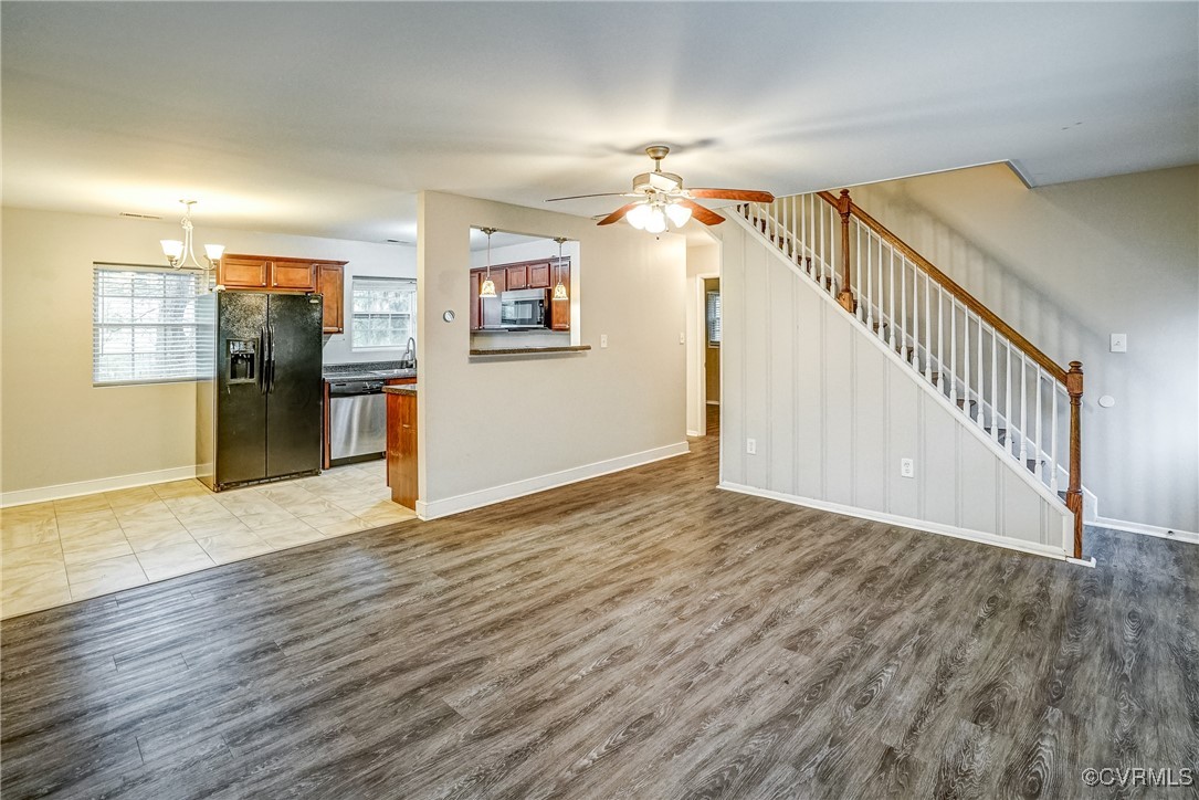 1305 Wembly Road Henrico, VA 23229 - Photo 6 of 28 Unfurnished living room with light hardwood / wood