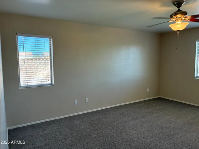 a view of a room with a door