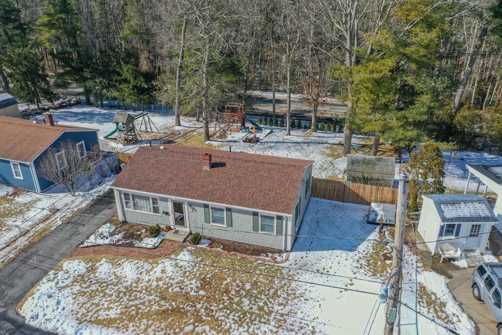 115 Ridgewood Road New Bedford, MA 02745 - Photo 3 of 28 aerial view of a house with swimming pool
