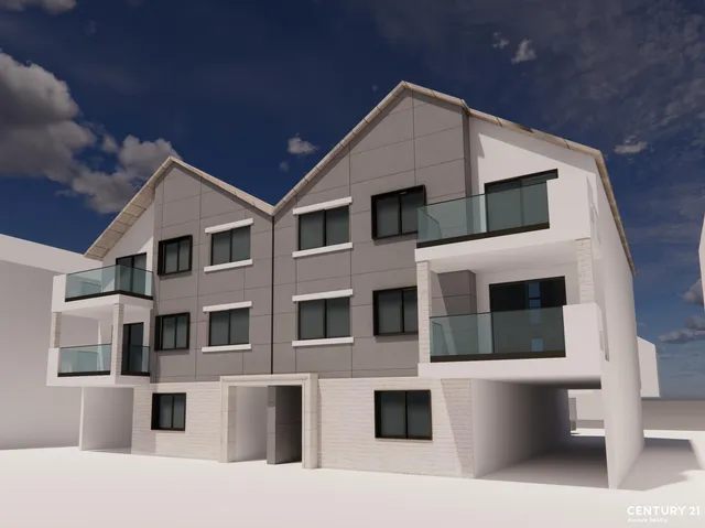 a front view of a house with windows