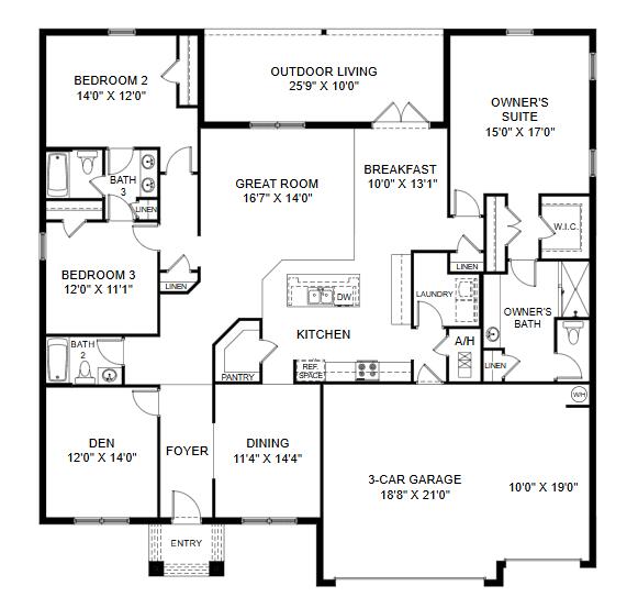 96 East Fawn Run Freeport, FL 32439 - Photo 2 of 2 Eden Floorplan
