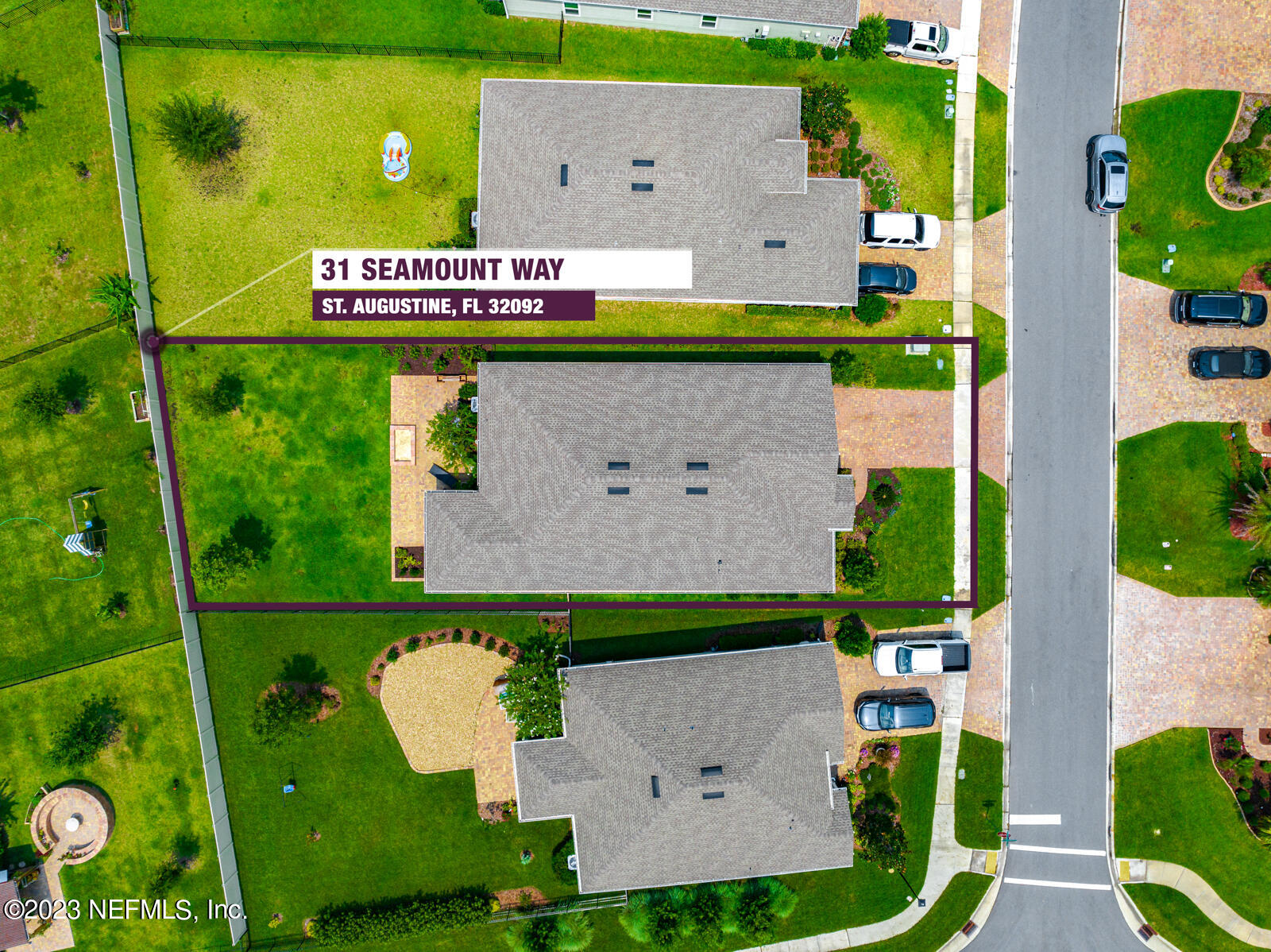 31 Seamount Way St. Augustine, FL 32092 - Photo 43 of 72 an aerial view of a house with pool garden and outdoor seating