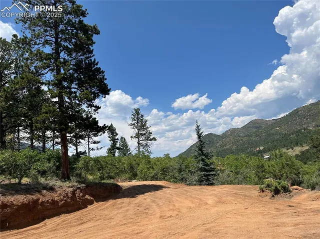 a view of a pathway with a wrought fence