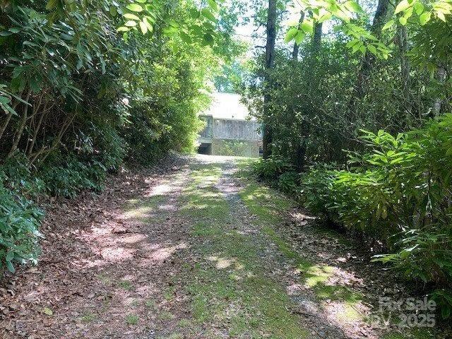 860 Pless Underwood Road Maggie Valley, NC 28751 - Photo 31 of 45 a backyard of a house with lots of green space and fountain