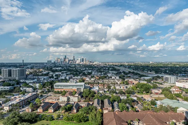 an aerial view of multiple house