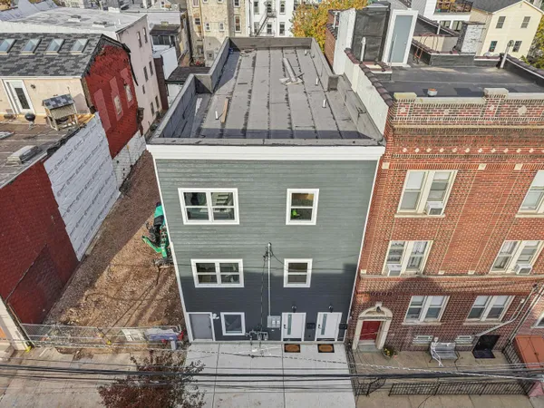 a view of a city with tall buildings