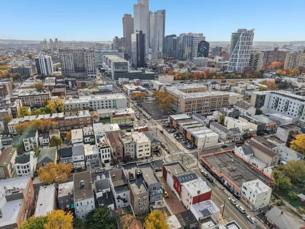 an aerial view of city