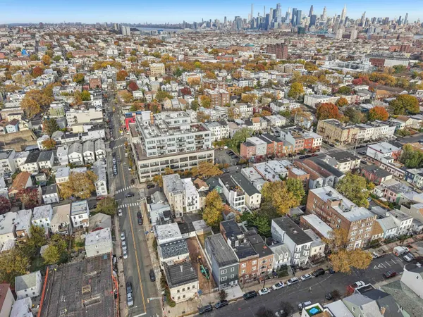 an aerial view of a city