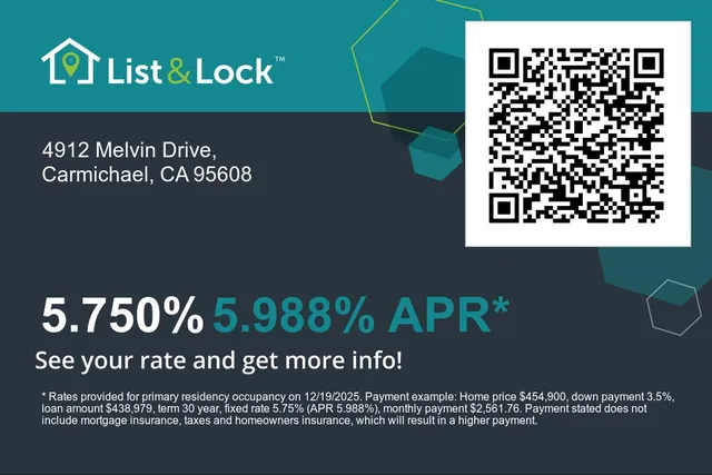 $454,900 | 4912 Melvin Drive, Carmichael, CA 95608