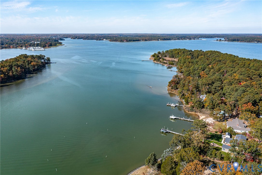 358 Barn Point Road Lottsburg, VA 22511 - Photo 30 of 48 an aerial view of a house with a lake view