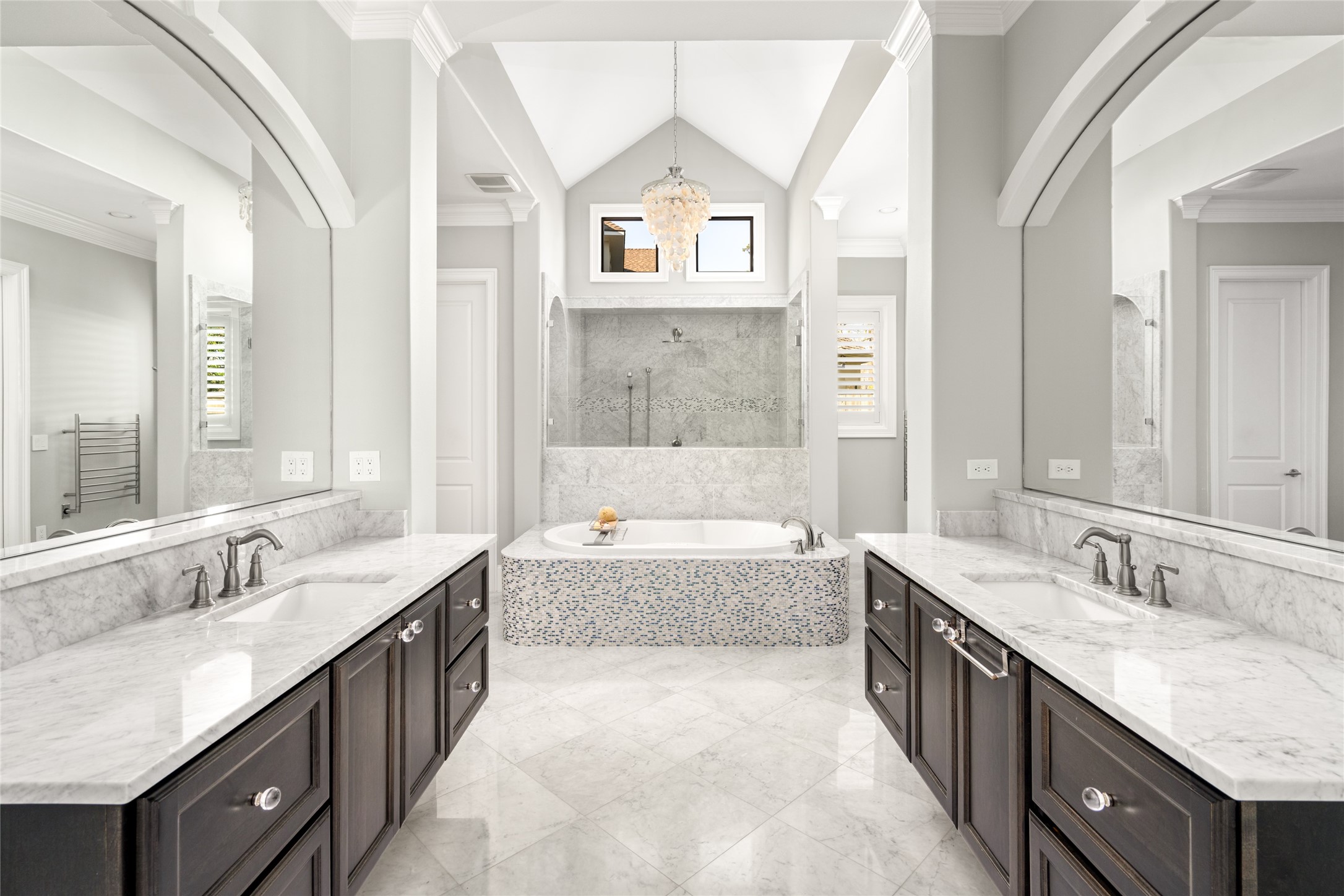 64 South Parkgate Circle Spring, TX 77381 - Photo 27 of 50 a spacious bathroom with a granite countertop double vanity sink and a bathtub