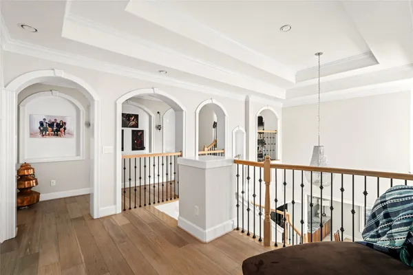 a view of a living room and a slide