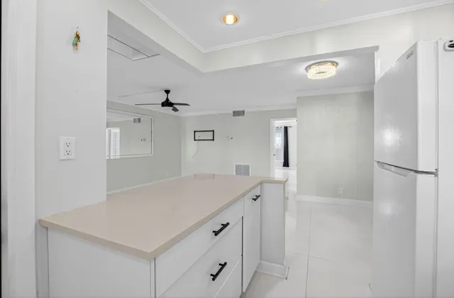 a kitchen with a refrigerator a sink and dishwasher